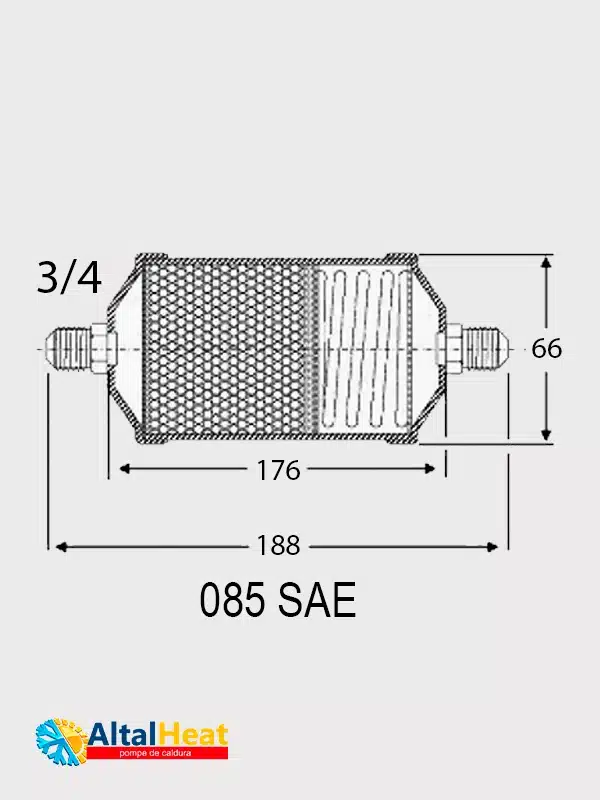Filtru deshidratator KLE-085 SAE Filtru deshidratator KLE-085 SAE pentu sisteme frigorifice la pret redus