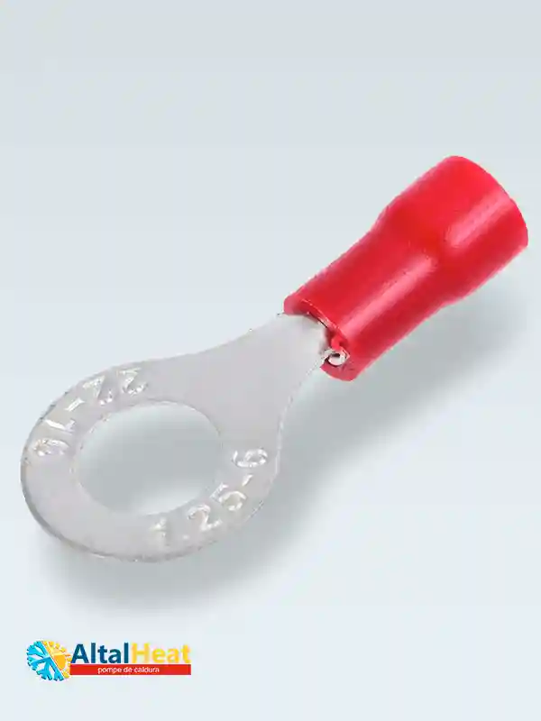 Papuc inelar izolat RV1.25-6 pentru cablu 0.5-1.5 mm², M6