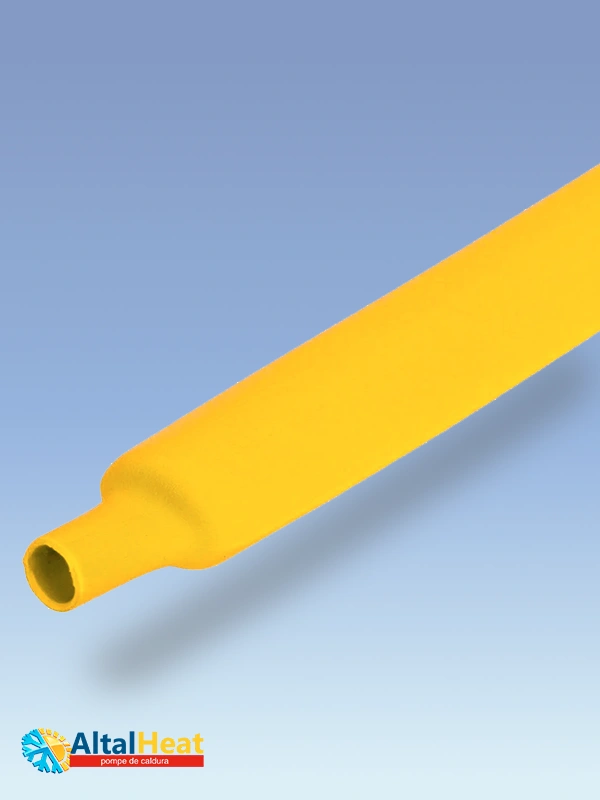 Tub termocontractabil galben 10 mm pentru identificarea conductorilor