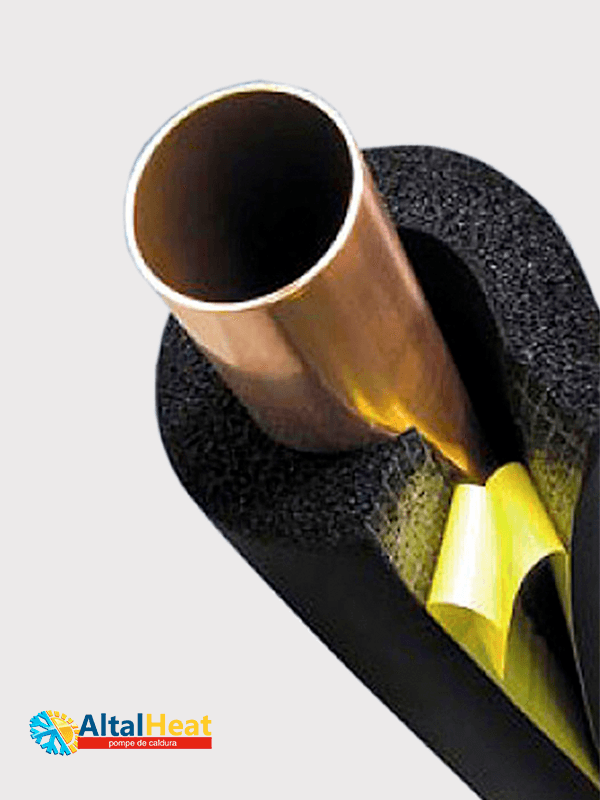 Izolație adezivă pentru țevi 19x13 mm din cauciuc spumat